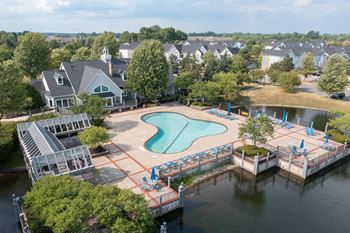 Sparkling outdoor swimming pool